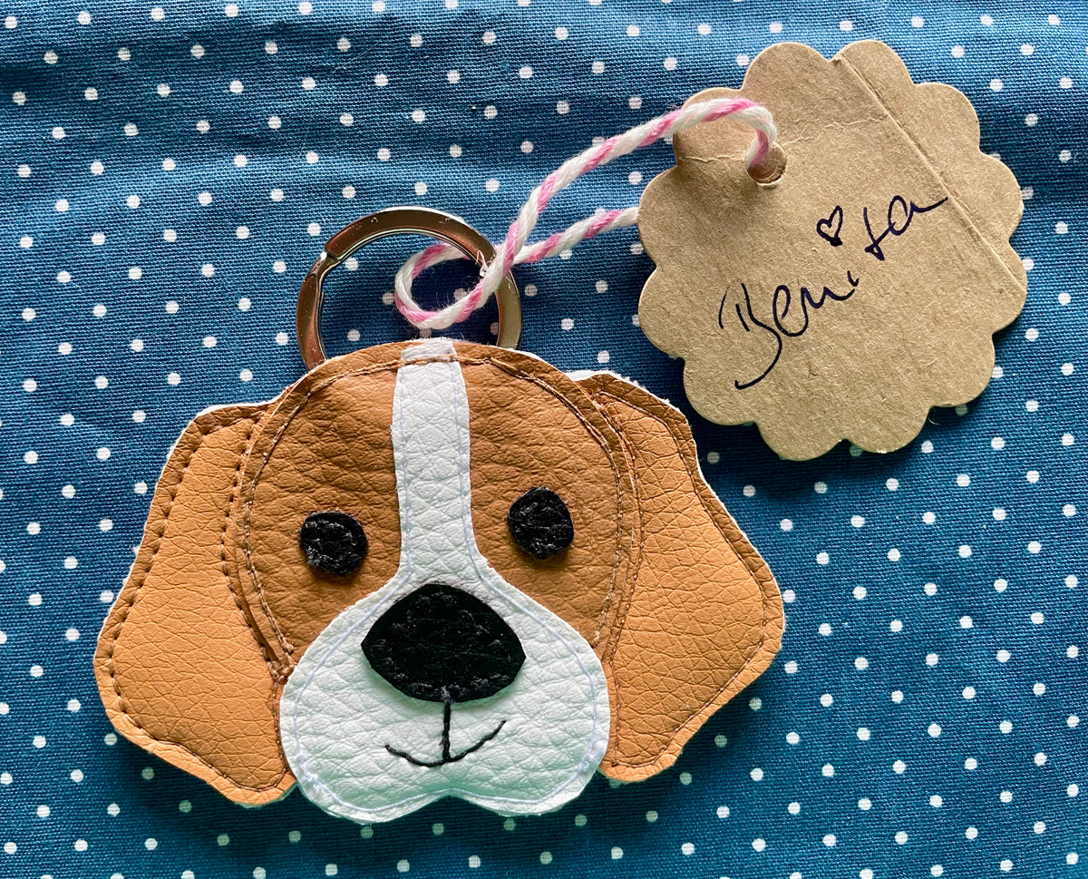 Schlüsselanhänger Taschenbaumler Beagle