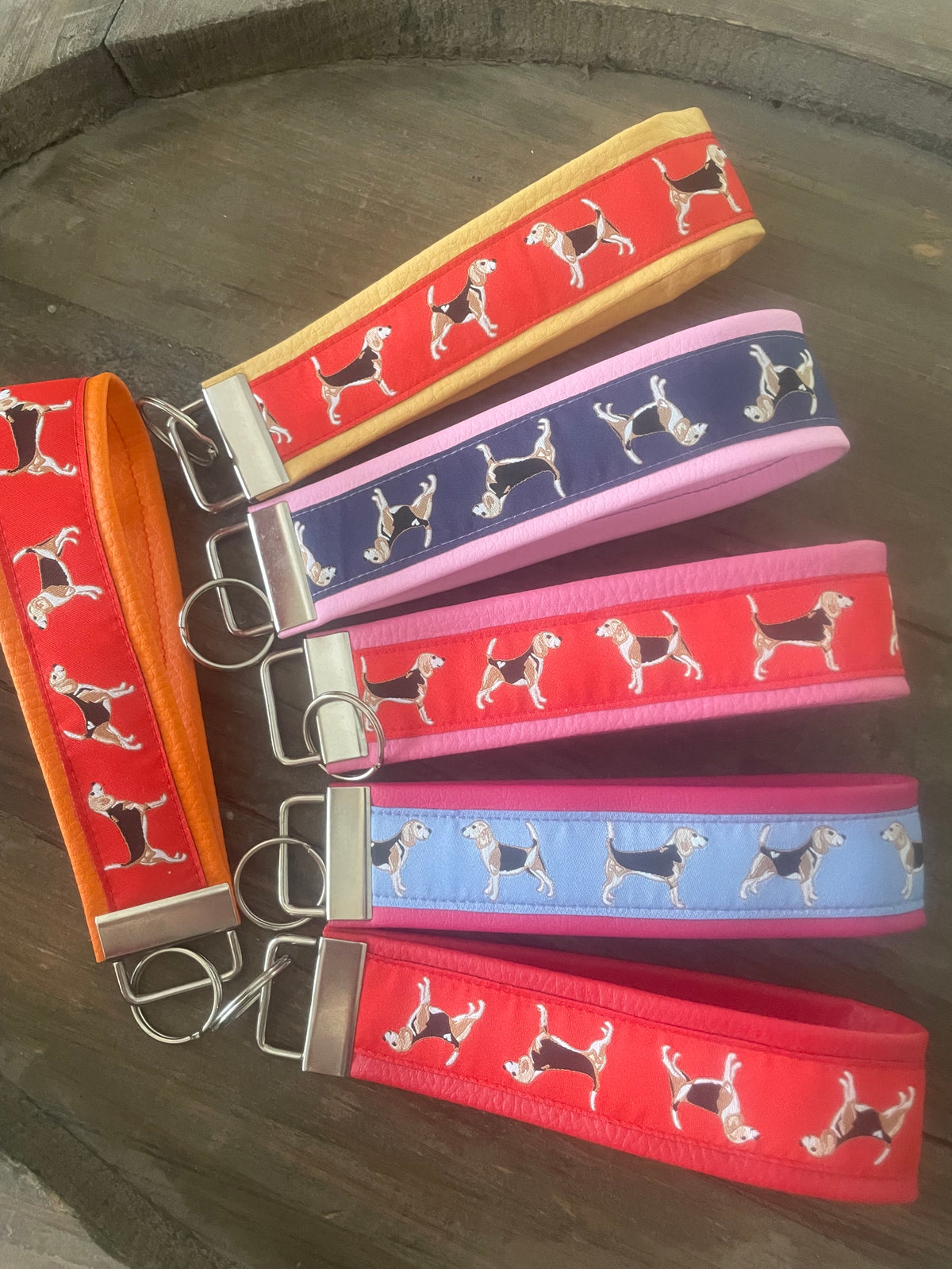 Schlüsselband Beagle Kunstleder