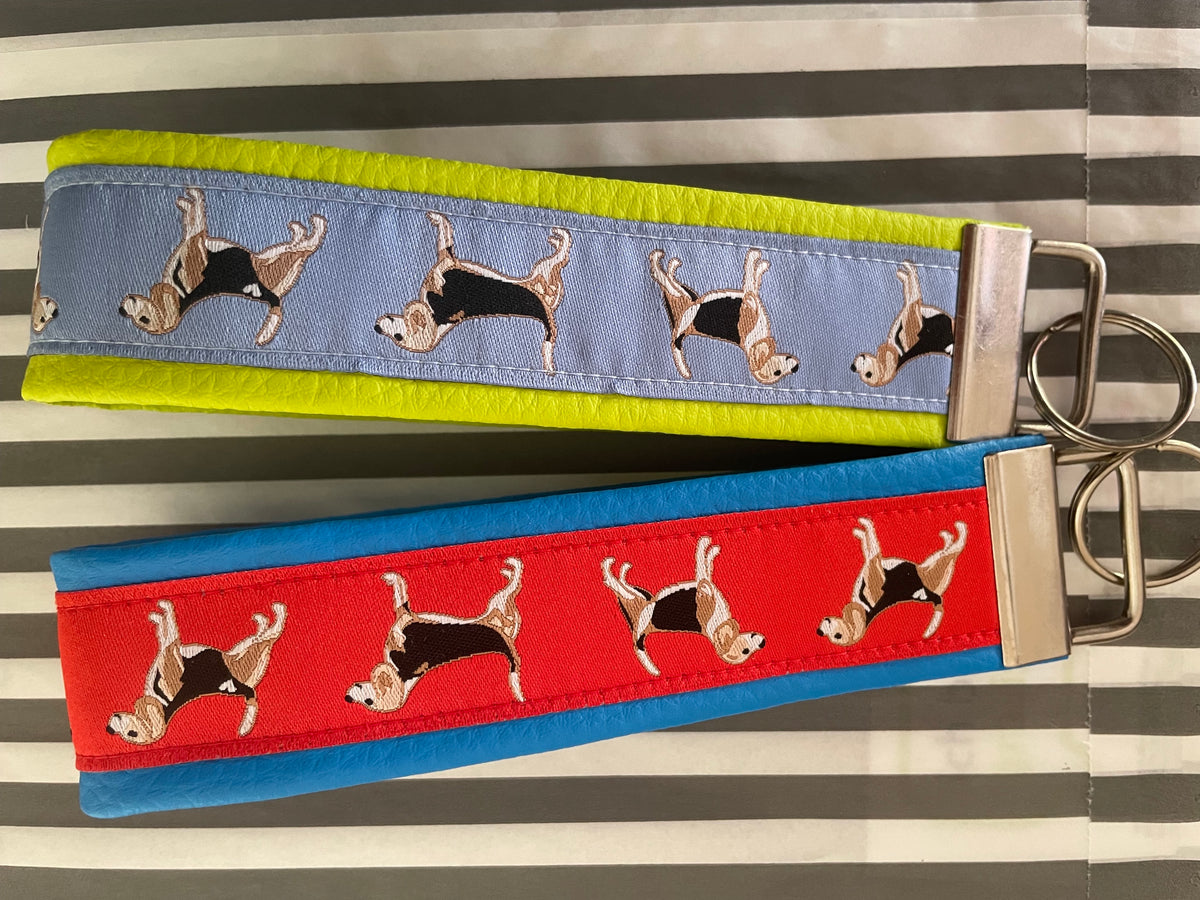 Schlüsselband Beagle Kunstleder