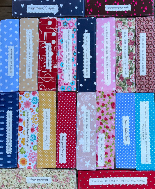 Einzigartige Lesezeichen aus Stoff